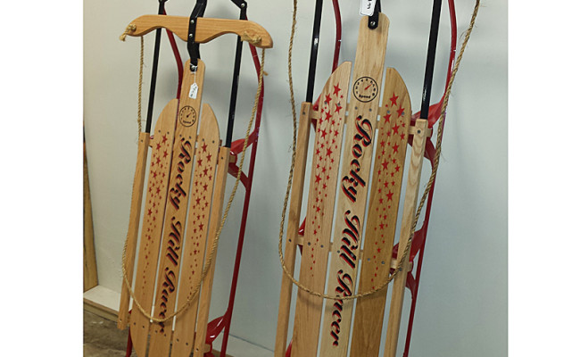 Old-fashioned Wooden Sleds