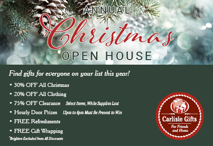 Carlisle Gifts Christmas Open House